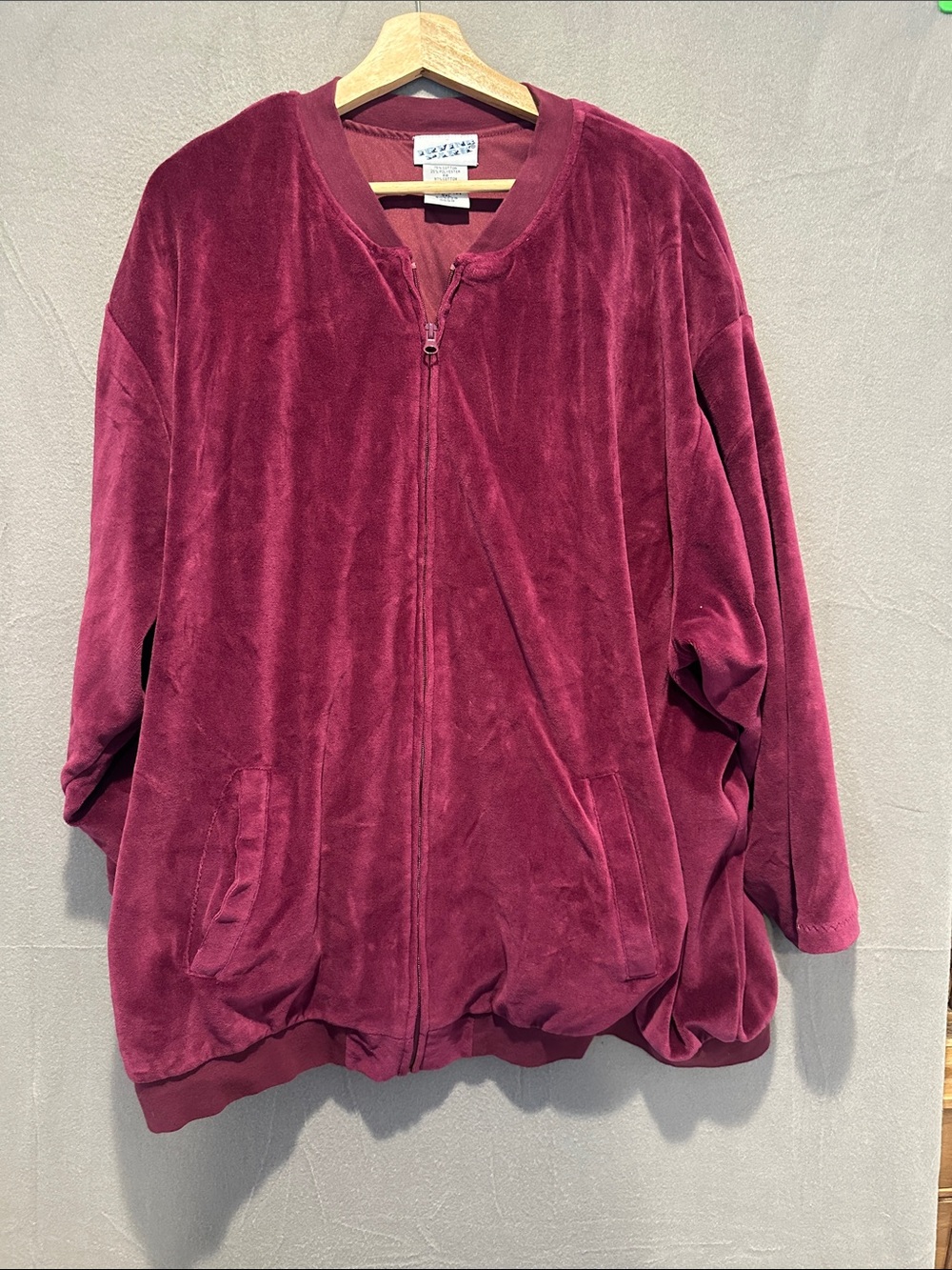 Irvine Park Zip-Up Jacket in Wine
